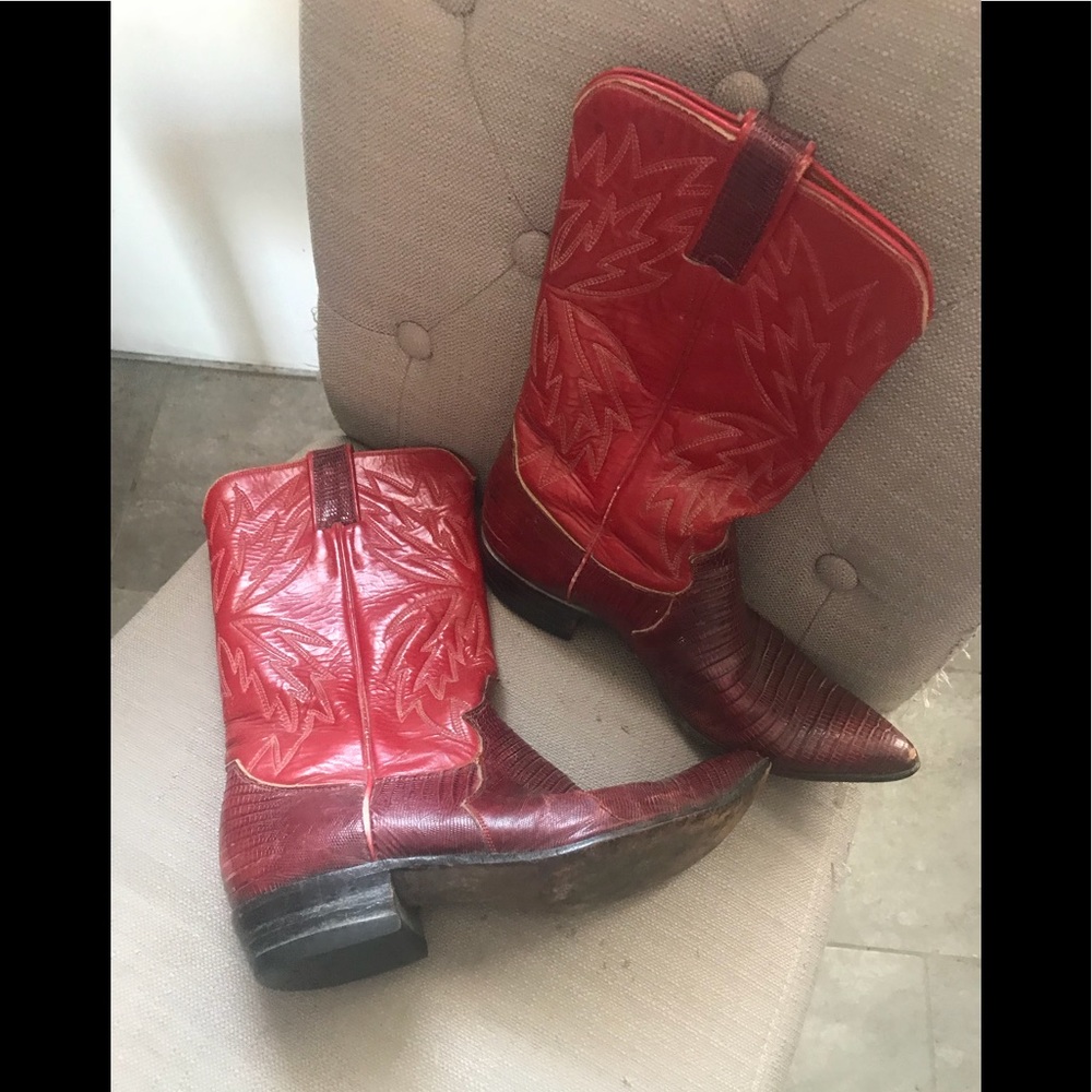 Justin Red cowboy boots